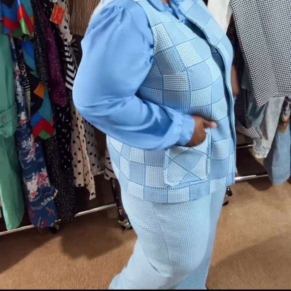 Women's vintage 2 piece 70’s vest and pants - Picture 4 of 10